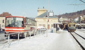 Krynica Górska - widok na dworzec kolejowy